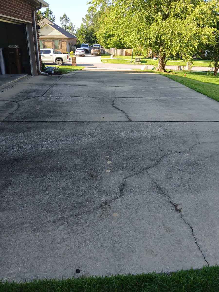 Driveway Cleaning before pressure washing