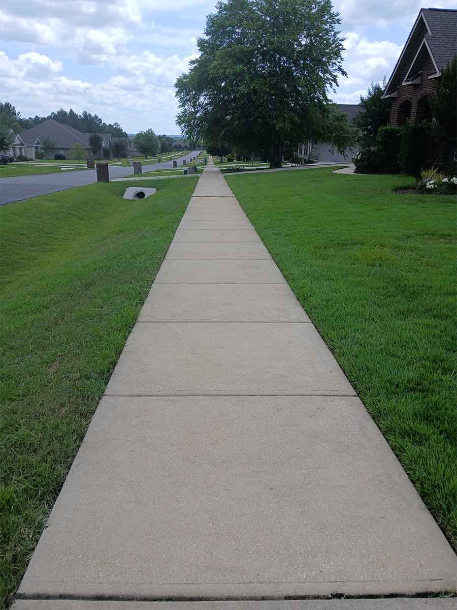 Sidewalk Cleaning after pressure washing